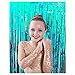 ShiDianYi Metallic Foil Fringe-Backdrops-Turquoise-6FTX8FT Tinsel Party/Window/Door Decorative Aqua Blue Fringe Curtains (Pack of 2) (Turquoise)