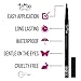 Best Waterproof Liquid Gel Eyeliner Pen - Black Eyeliner - Winged Eyeliner Tip - High Pigment & Long Lasting - Run Proof - Goes on with Ease
