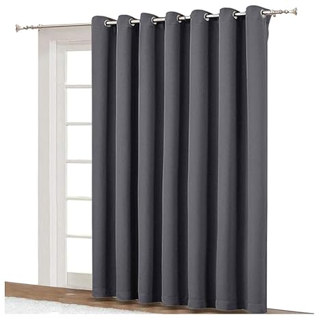 Buy Nicetown Sliding Patio Door Curtains Grey Blackout Room