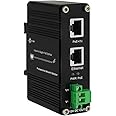 E-link Industrial Hardened Gigabit PoE+ Splitter PoE IEEE802.3 at 30W Input 20W/12VDC Output DIN- Rail Wall Mount -40°C to 80°C IP40