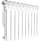 AB Wall-Mounted Aluminum Radiator Heater with 10 Panels, Hot Water Radiator Heater for Room Heating, Hydronic System and Gree