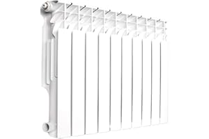 AB Wall-Mounted Aluminum Radiator Heater with 10 Panels, Hot Water Radiator Heater for Room Heating, Hydronic System and Gree