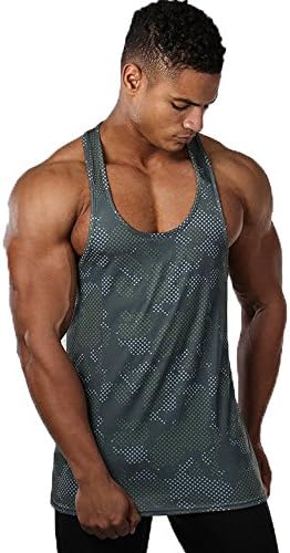 Fitsical Men Tank Tops Breathable Quick-Drying Vest Undershirts Stringer Fitness