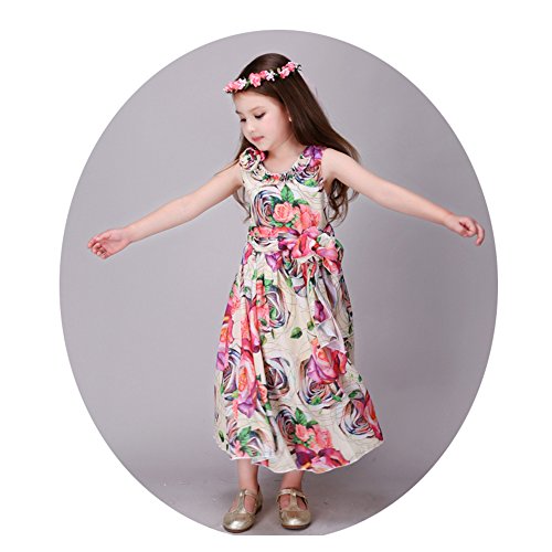 Kids girls long dresses - summmer toddler child wedding…