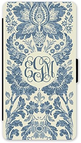 iPhone 6 6S Wallet Case Boho Indigo Blue Hipster Monogram Monogrammed Personalized iPhone 6 6S Wallet Case (4.7 inch) by Simply Customized