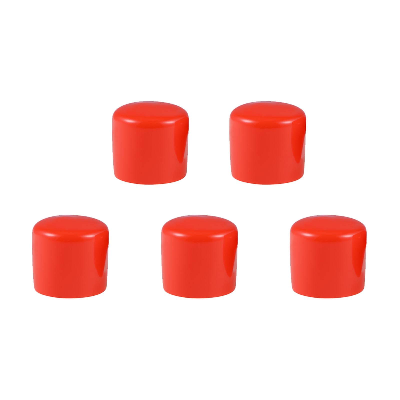DMiotech 5 Pack 1 1/4" ID Red Screw Thread Protectors Rubber End Caps Bolt Covers for Screw Bolt Furniture Pipe