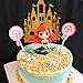 Cute Big Eyes Mermaid Doll Cake Toppers Birthday Cake Decoration Wedding Party Supplies(gold base)