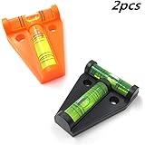 UBEI RV T-Level Shatterproof Cross Check Bubble Level 2 Way Multipurpose For RVs, Camping, Hobby, Milling, Machines, Furniture, Trailers, Construction, Home, Tripods, Camera Equipment, Etc (2 pcs)