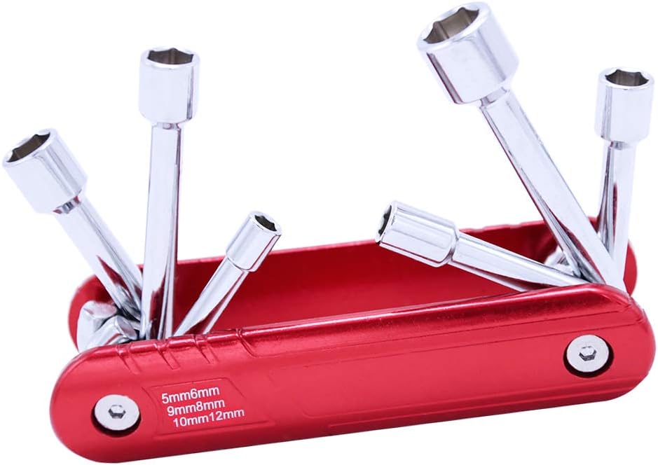 CASAR 6 in 1 Folding Nut Driver Set Hex Metric Nut Drivers