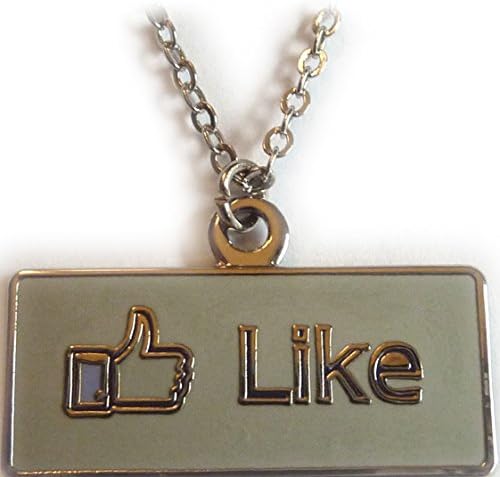 Facebook LIKE Button Social Media Network Internet Pendant Necklace w/ stock Chain