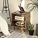 VASAGLE Nightstand, End Table with 2 Open Compartments and Pinewood Legs, Beside Table for Bedroom, 19.7 x 15.7 x 22.8 Inches, Rustic Brown ULET72BX