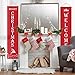 WOWLEO Christmas Door Banner Decorations Outdoor Indoor Welcome Merry Christmas Porch Sign| Red Xmas Decor Banners for Home Wall Door Apartment Party