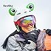 ParaWild Frog Helmet Accessories w/Sticky Hook & Loop Fastener Adhesive (Helmet not Included), Fun Helmet Eyes/Ears/Cover for Snowboarding, Skiing, Biking, Cycling, Skating for Kids and Adults