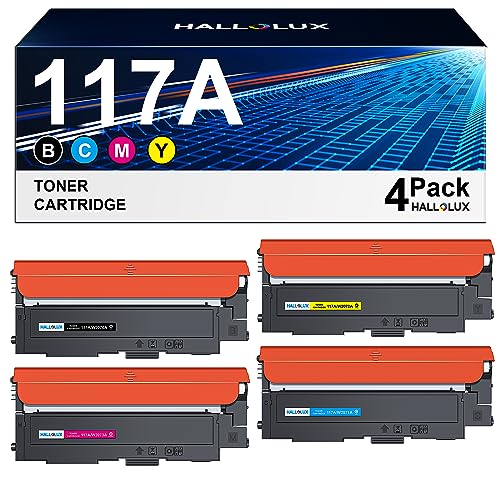 117A Toner Set 117A Compatible with HP 117A for Toner HP Color Laser MFP 178nwg MFP 179fwg 178nw 179fnw 179 178 Laser 150a 150nw 150w W2070A W2071A W2072A W2073A (1 Black, 1 1 Cyan, 1 Magenta, 1 Yellow)