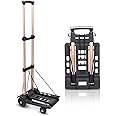 Gimify Folding Hand Truck Luggage Cart Dolly Hand Truck 90 lbs Capacity Utility Cart with 4 Wheels Compact Lightweight for Mo
