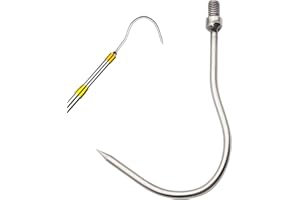 Gefischtter Fishing Gaffs Fishing Harpoon Retractable Fish Pole Telescopic Stainless Steel Fishing Barbed Spear Aluminum Alloy Rod with 8mm Screw for Outdoor Fishing Landing