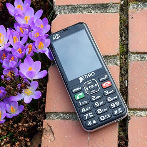 Jethro SC490 Unlocked 4G Big Button Cell Phone for Seniors, Convenient ...