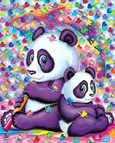 Dibujos Animados De Colores Panda 5d Diy Pintura Diamante Cuadrado Completo Redondo 3d Mosaico Pintura Diamante Bordado Artesania Regalos De Los Ninos 50x65cm Amazon Es Hogar