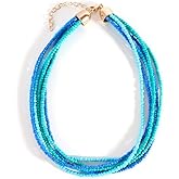 GIKILEE Trendy Bohemian Multi-layered Seed Beads Necklace Set Choker Boho Summer Charm for Women Holiday Handmade Hawaiian Necklace Friends Graduation Beach Jewelry