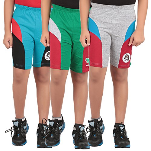 Buy KNIT ABC Garments Boy's Multicolor Sports & Cycling Shorts Pack of