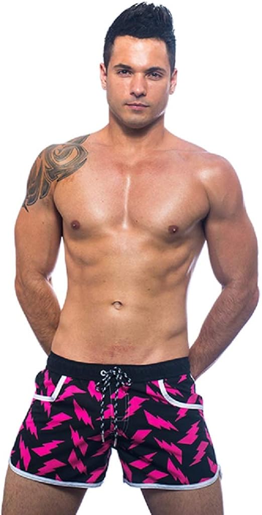 Amazon Andrew Christian アンドリュークリスチャン 男性水着 メンズスイムウェア ショート丈 トランクスタイプスイムショーツ Lightning Swim Shorts Ac7651 水着 通販