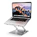 Laptop Stand, OMOTON Height Adjustable Aluminum Laptop Holder with Fooling Function and Laptop Stand Clamp for USB-C Hub, Compatible with All Computers and Laptops of 10-17.3