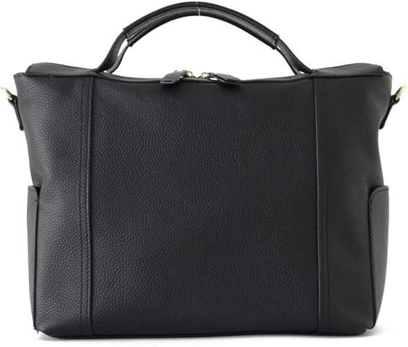 Amazon 本牛革 お仕事トートバッグ レザー レディース 牛革 レザーバッグ リアルレザー ショルダーバッグ 2way 大容量 Bin3b N1091y ブラック トートバッグ