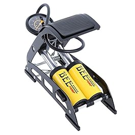 ASkyl Portable High Pressure Aluminium Body 130PSI Air Foot Pump for Bicycles Tire Bike Car Balls with Pressure Gauge…