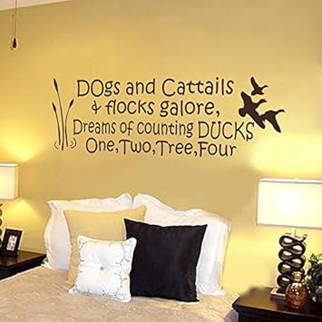 Amazon Com Wall Decal Decor Dogs Catails Flocks Galore