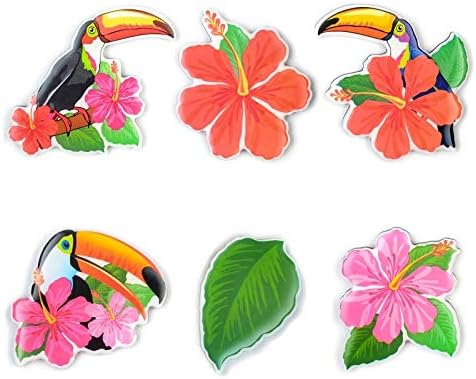 MORCART Toucan Magnets, Tropical Bird Refrigerator Magnets Flower Leaf Plant for Fridge Office Whiteboard Lockers Adults Kids Best Gift Choice 6PCS