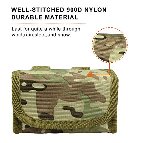 Kosibate 10 Round Shotgun Shotshell Reload Holder Molle Pouch for 12 Gauge/20G (CP)