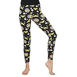 Wonder Woman Logo All Over Print Leggings - Black (Small)