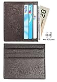 RFID Front Pocket Wallet Minimalist Wallet Slim Wallet Genuine Leather