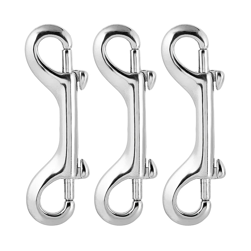 Nifocc Double Ended Bolt Snap Hooks Double End Heavy Duty Trigger Snaps Lobster Clasp Snap Hook Bolt Snaps Fastener Clip - 3 Pcs