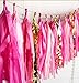 16 X Hot Pink Tissue Paper Tassels for Party Wedding Gold Garland Bunting Pom Pom