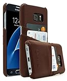 Samsung Galaxy S7 Case, Bastex Premium High Quality Genuine Leather Slim Fit Snap On Executive Wallet Card Case for Samsung Galaxy S7