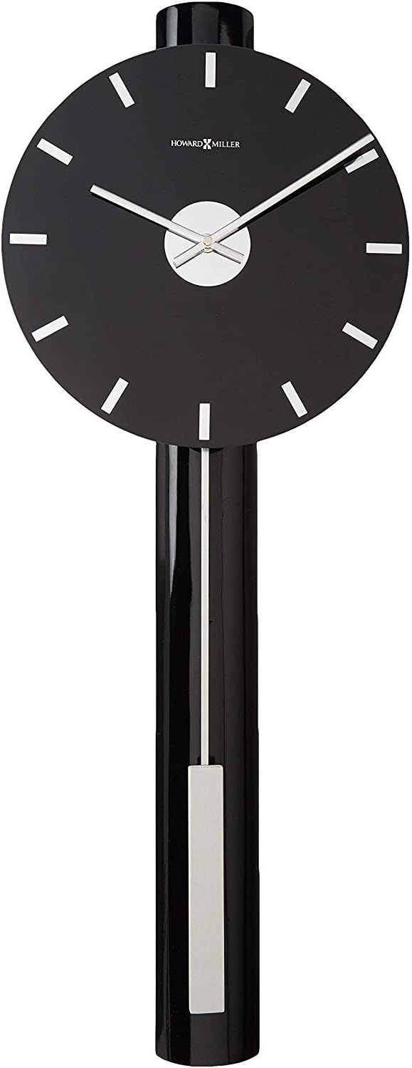 Howard Miller Hudson Wall Clock 625403 Contemporary Nickel with Quartz Movement WaooMart