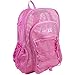 Eastsport XL Semi-Transparent Mesh Backpack with Comfort Padded Straps and Bungee, Pink