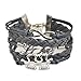 Twinkle Handmade Puzzle Piece JigSaw Puzzle Infinity Leather Bracelet for Women Girl (All Gary)