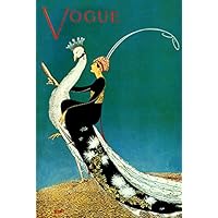 Vogue Lady Riding on a Peacock Bird Fashion Art Deco Vintage Poster Repro 24" X 36" Image Size SHIPPED ROLLED. We Have Other Sizes Available!