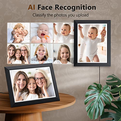 16.2 Inch Digital Picture Frame - Benibela 2.4G/5G Dual WiFi AI Smart Electronic Photo Frame, Remote & App Control, Motion Sensor, 32GB, Wall Mounted, Share Photo Video via App Cloud Email USB