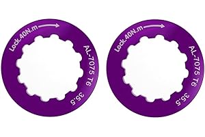 7075 Aluminium Locknuts for Bike Flywheels 2Pcs for 11T Cassettes (Purple)