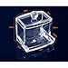 SAGUARO Square Clear Acrylic Q-tip Holder Box/Cotton Ball Swabs Stick Storage Case/Cosmetic Makeup Pads Organizer/Beauty Container