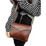 Canserin Hot Sale! Women Handbag, Women's Retro PU Leather Shoulder Bag Satchel Handbag Tote Hobo Messenger Packet (Brown)