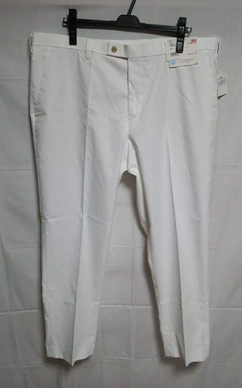 Amazon アダムスコット ユニクロ コラボ メンズ W105 L76 18年 感動パンツ ウルトラライト コットンライク ゴルフパンツ ビジネス ロングパンツ 通販