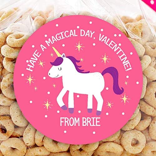 Prism hologram Amazon.com: Unicorn Valentine's Day Personalized Stickers - Girls