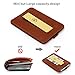 Slim Front Pocket Wallets with Money Clip- Mens Minimalist Genuine Leather Card Sleeve Wallet