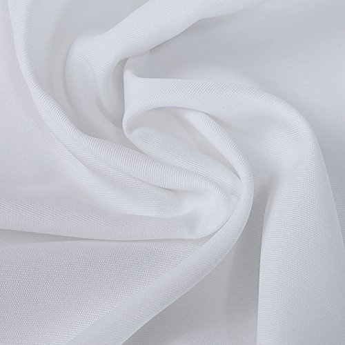 UFRIDAY White Shower Curtain Liner 75 Inch Long, Fabric Shower Curtain