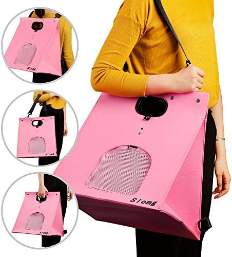 Soft Sided Pet Travel Carrier Tote, Airline Approved Pet Animal Carrier Purse, Portable Collapsible Pet Carrier, Adjustable Pet Sling Shoulder Bag, Soft Backpack Cat Dog Carrier Up to 20 Lbs, Pink