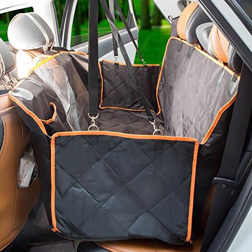 Dog Seat Cover, Pet Seat Protector Cover for Car Waterproof Hammock for Large Animals with Side Flaps and Anchor for Cars Trucks and SUVs, Machine Washable, NonSlip, Padded